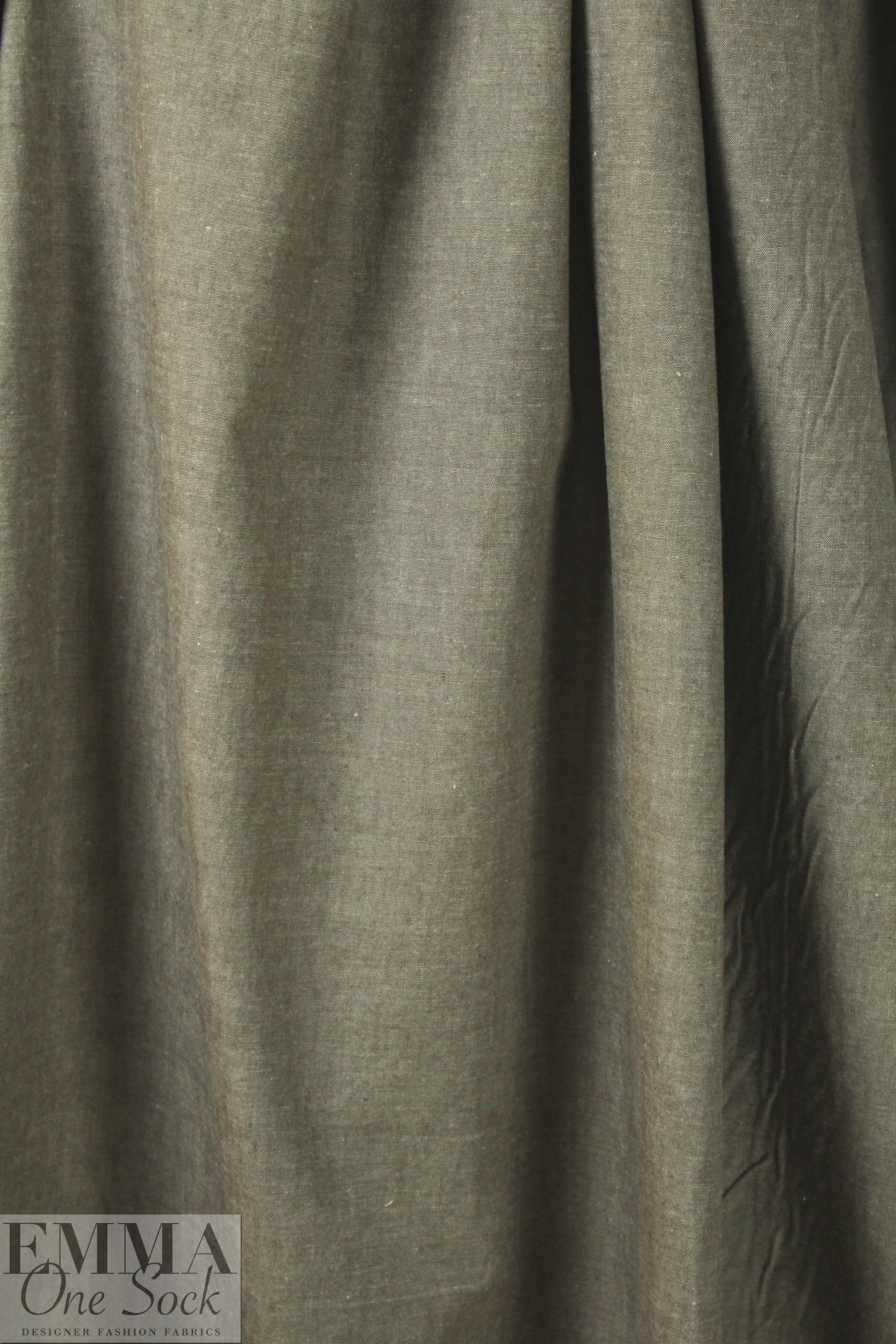 NY designer cotton chambray crossweave - woodsy neutral 1 yard