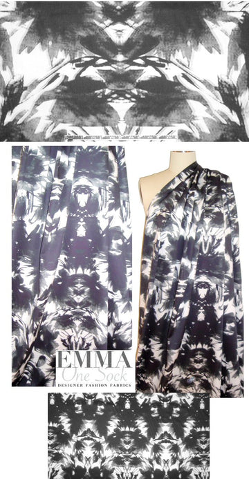 Mi11y totem rorschach cotton/spandex shirting 1.5 yd