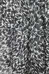 Mi11y black/white scribble shirting 1.6 yds, One Panel