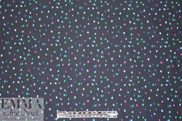 Mi11y midnight dots cotton shirting 1 yard