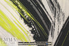 Mi11y lime/black abstract cotton/spandex shirting 1.5 yds
