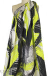 Mi11y lime/black abstract cotton/spandex shirting 1.75 yd