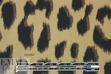 M0NSE stylized animal print signed cotton stretch twill