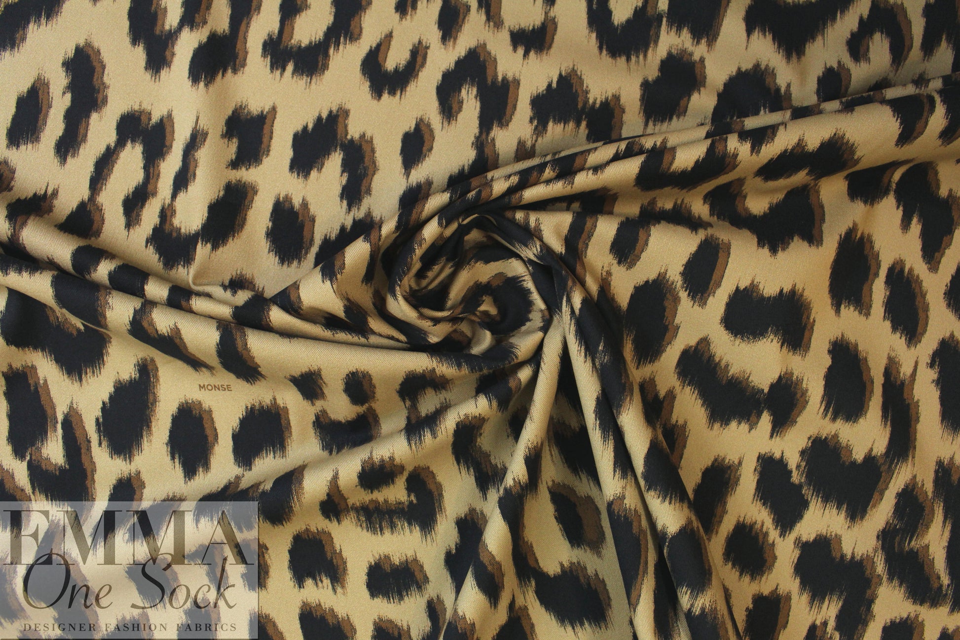 M0NSE stylized animal print signed cotton stretch twill 2 yd