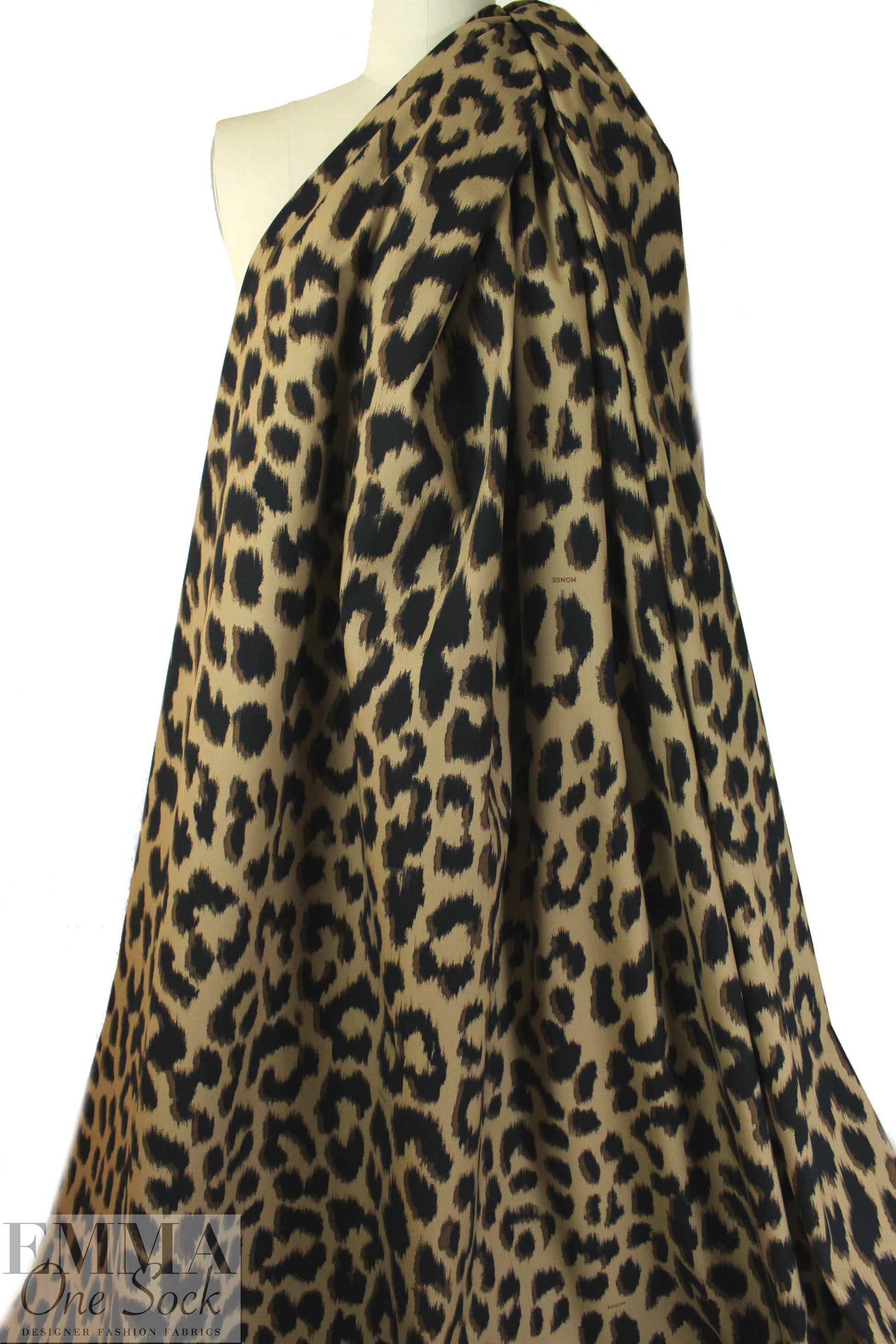 M0NSE stylized animal print signed cotton stretch twill