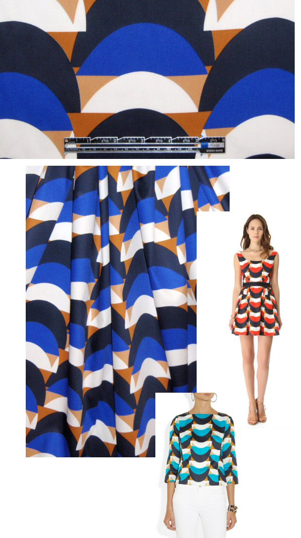Mi11y mod graphic print cotton woven - navy/royal