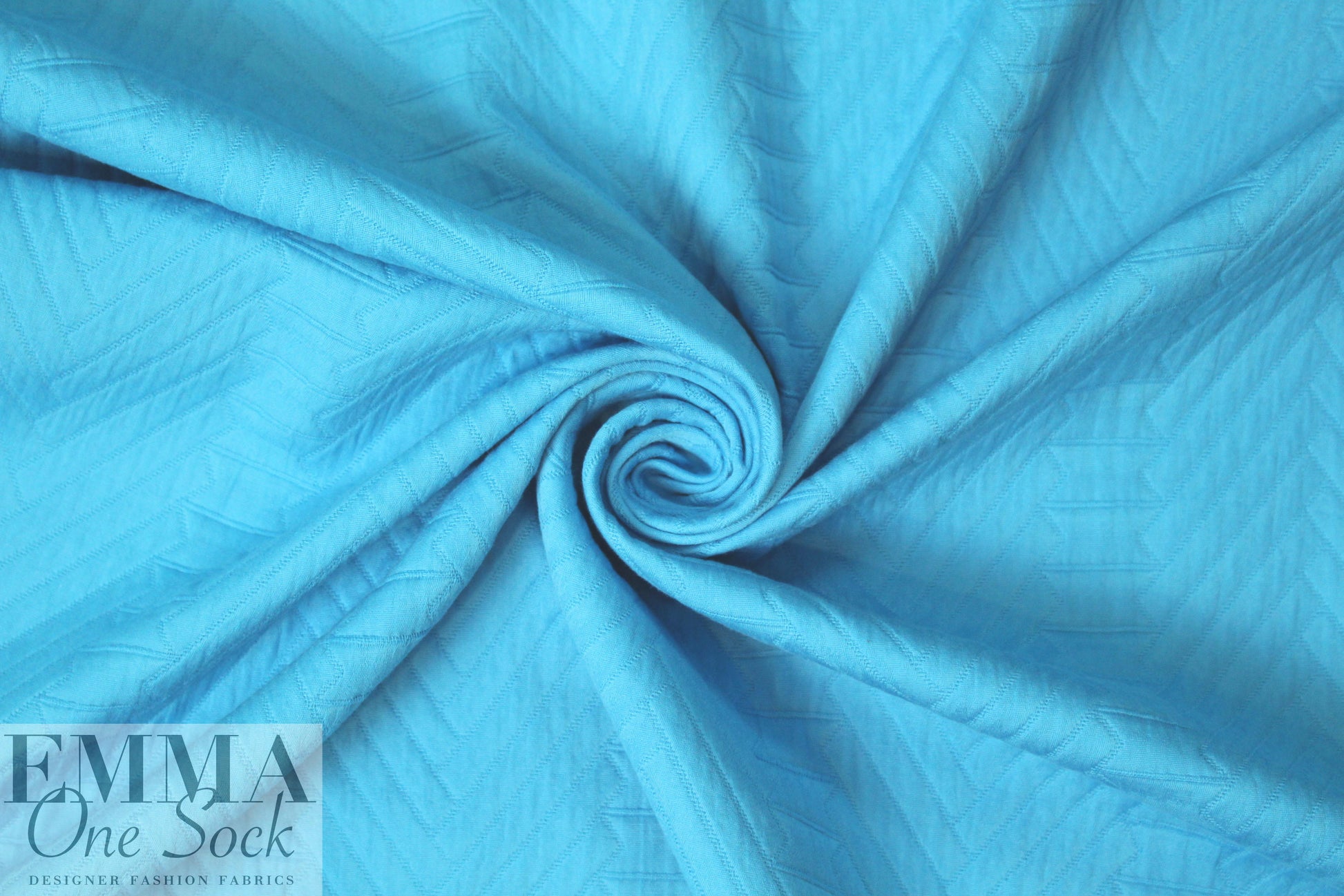 Italian cotton matelasse' jacquard - turquoise 1.375 yd
