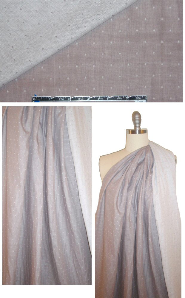 organic cotton double gauze - opal gray dots
