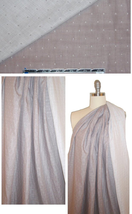 organic cotton double gauze - opal gray dots