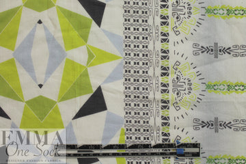 Peter C0hen deco graphic border cotton voile 1 yard