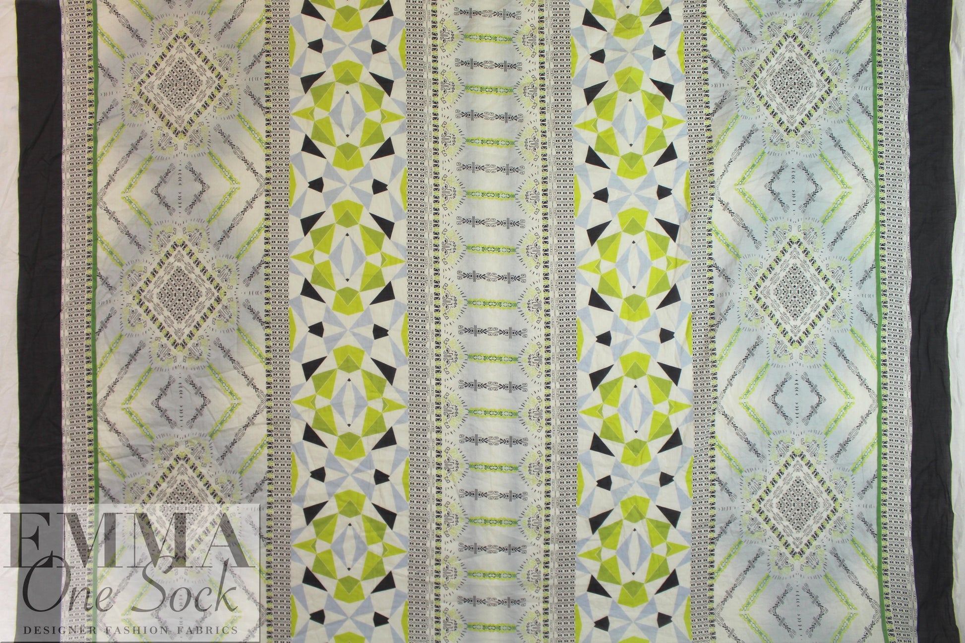 Peter C0hen deco graphic border cotton voile 1 yard