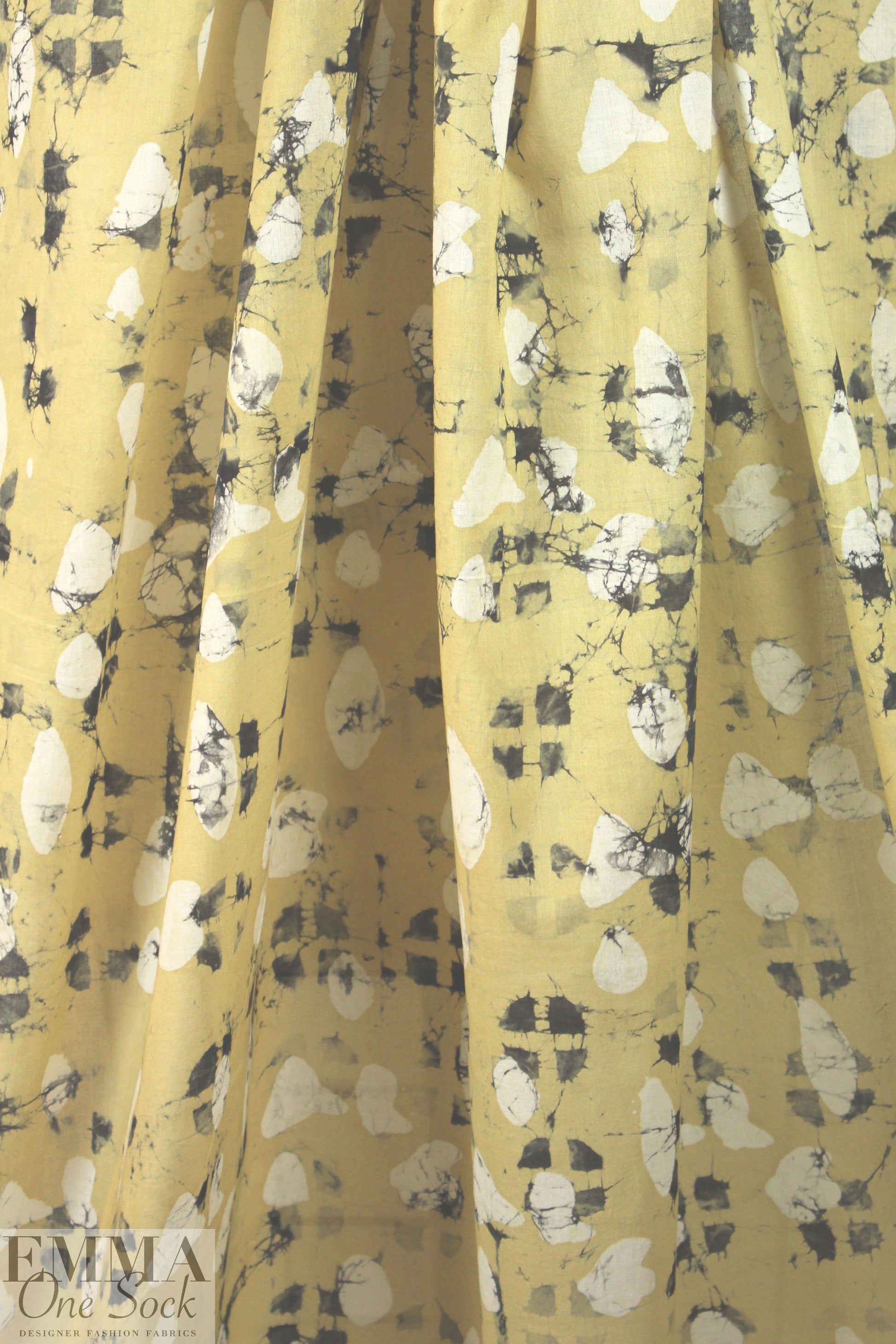 NY designer batiky graphic lightweight cotton woven