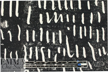 Italian 'chalk mark' abstract cotton twill