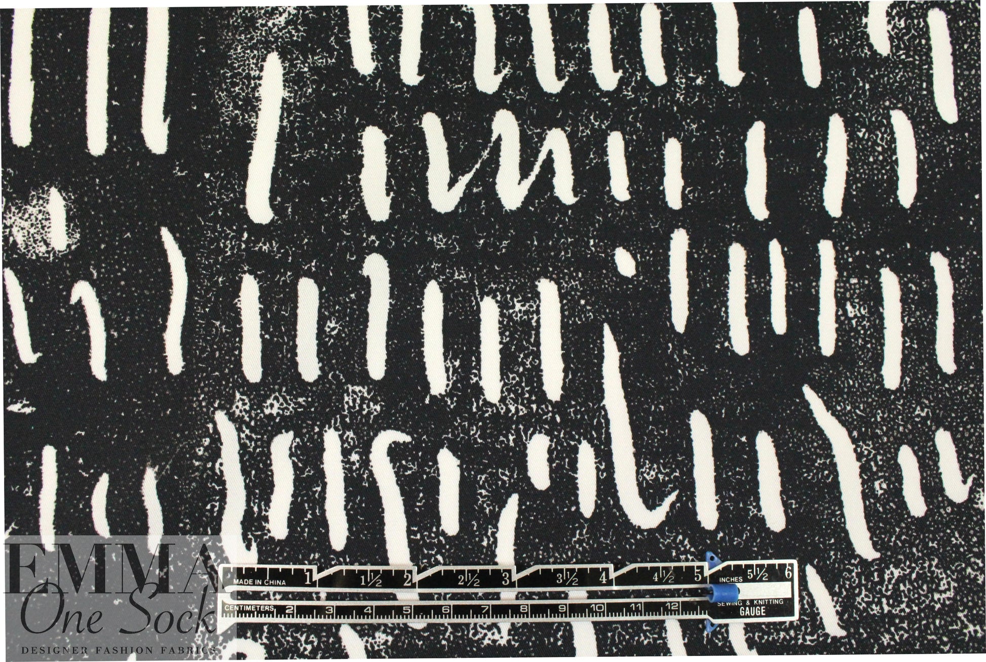 Italian 'chalk mark' abstract cotton twill 1.5 yd