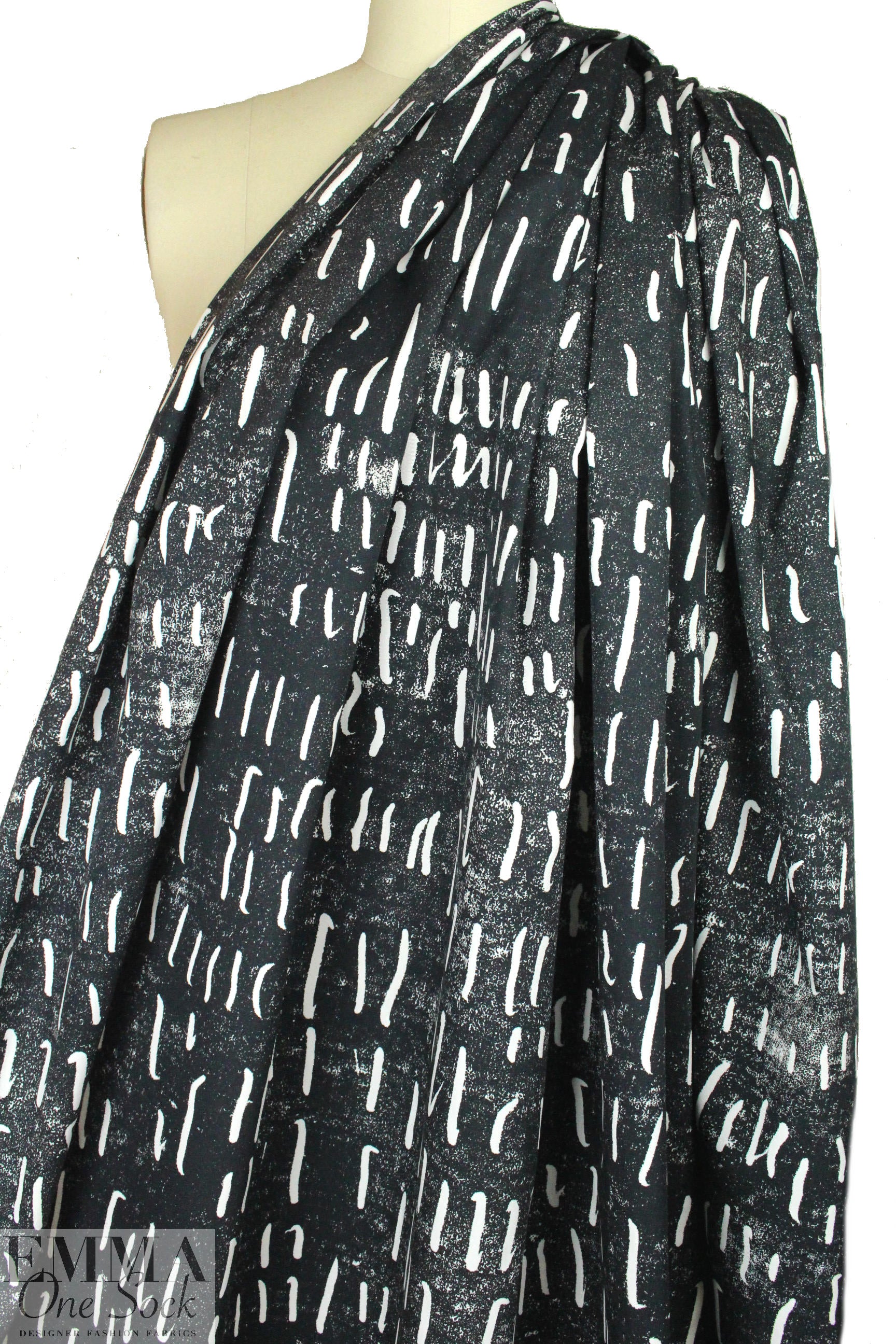 Italian 'chalk mark' abstract cotton twill 1.875 yd