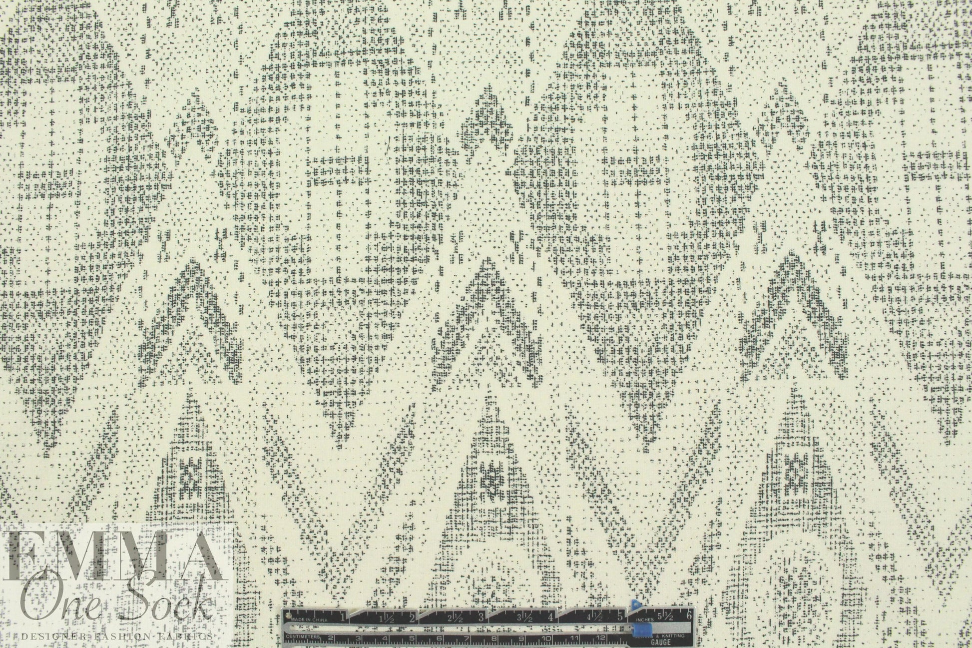 NY designer 'stitchery' printed cotton