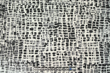 NY designer gray on white graphic cotton stretch woven 1.25 yd