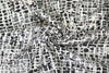 NY designer gray on white graphic cotton stretch woven 1.25 yd
