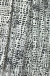 NY designer gray on white graphic cotton stretch woven .75 yds