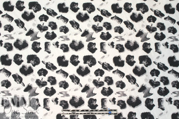 NY designer surreal flowers cotton woven