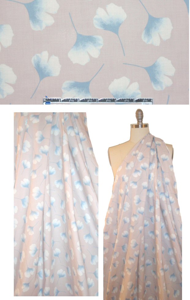 Bedhe@d ginko leaf COTTON woven