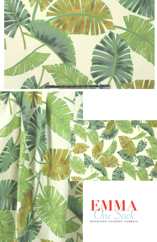 Reyn Sp00ner tropical ferns cotton woven