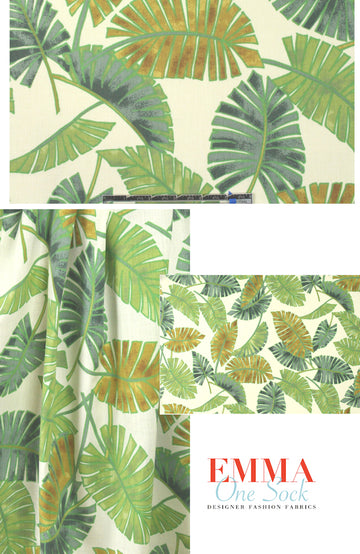 Reyn Sp00ner tropical ferns cotton woven