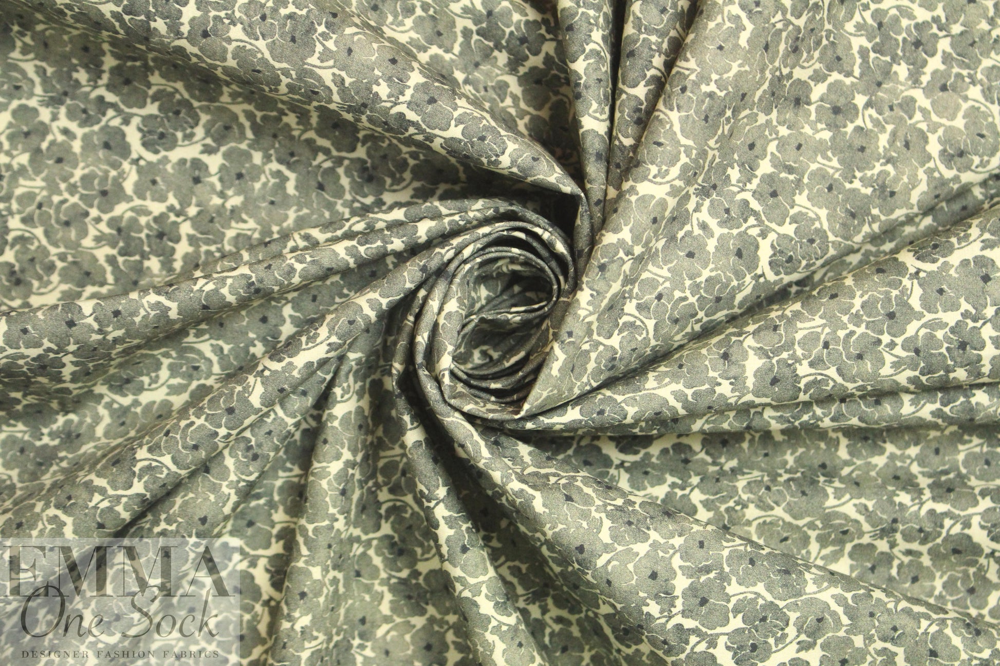 Italian loden mini floral cotton shirting