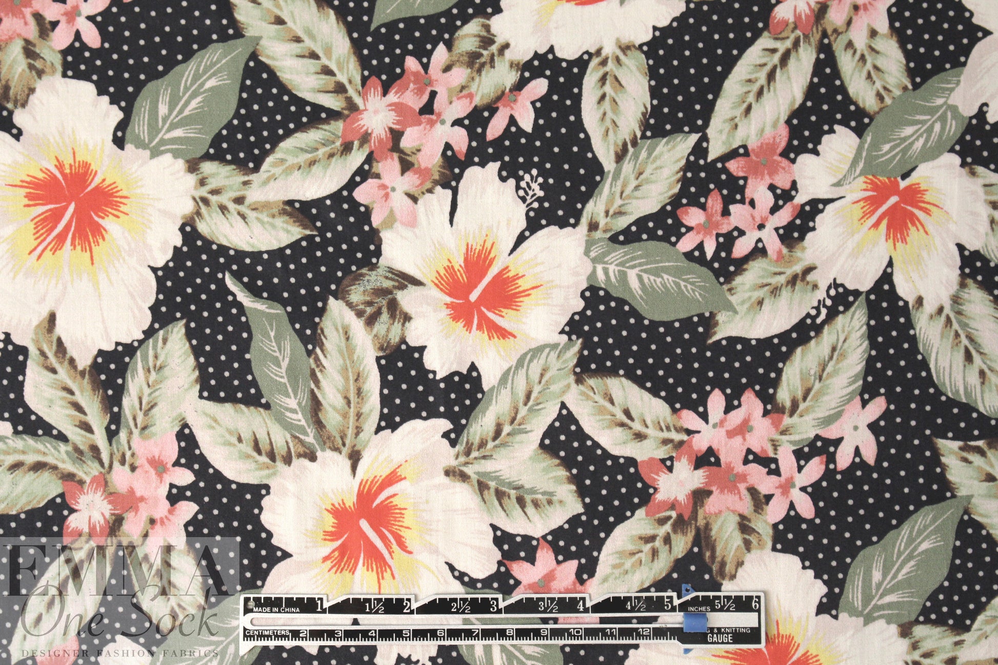 Rebecca Tay1or flowers 'n' dots cotton shirting 1.66 yd