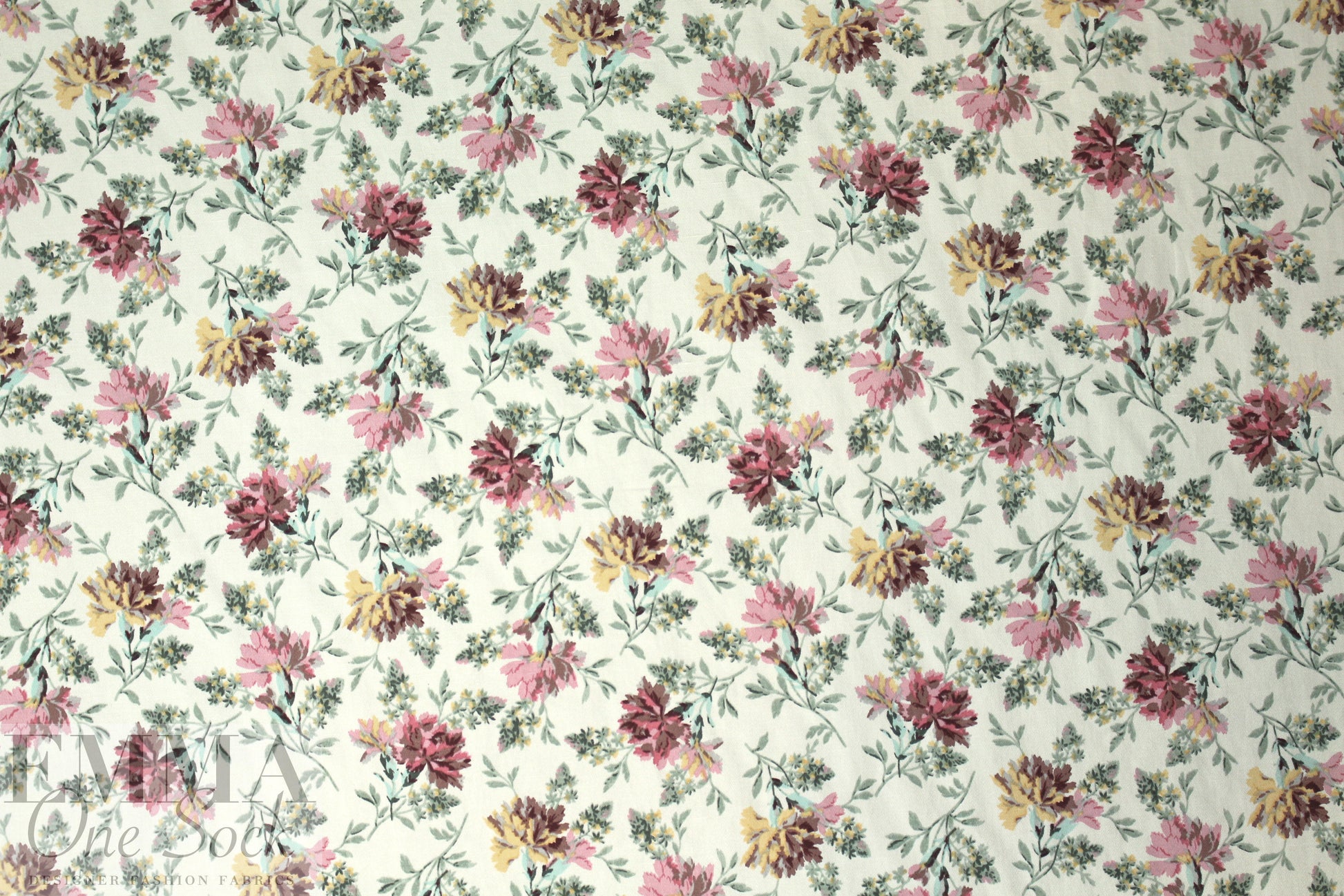 Rebecca Tay1or vintage bouquets cotton shantung 1.75 yd