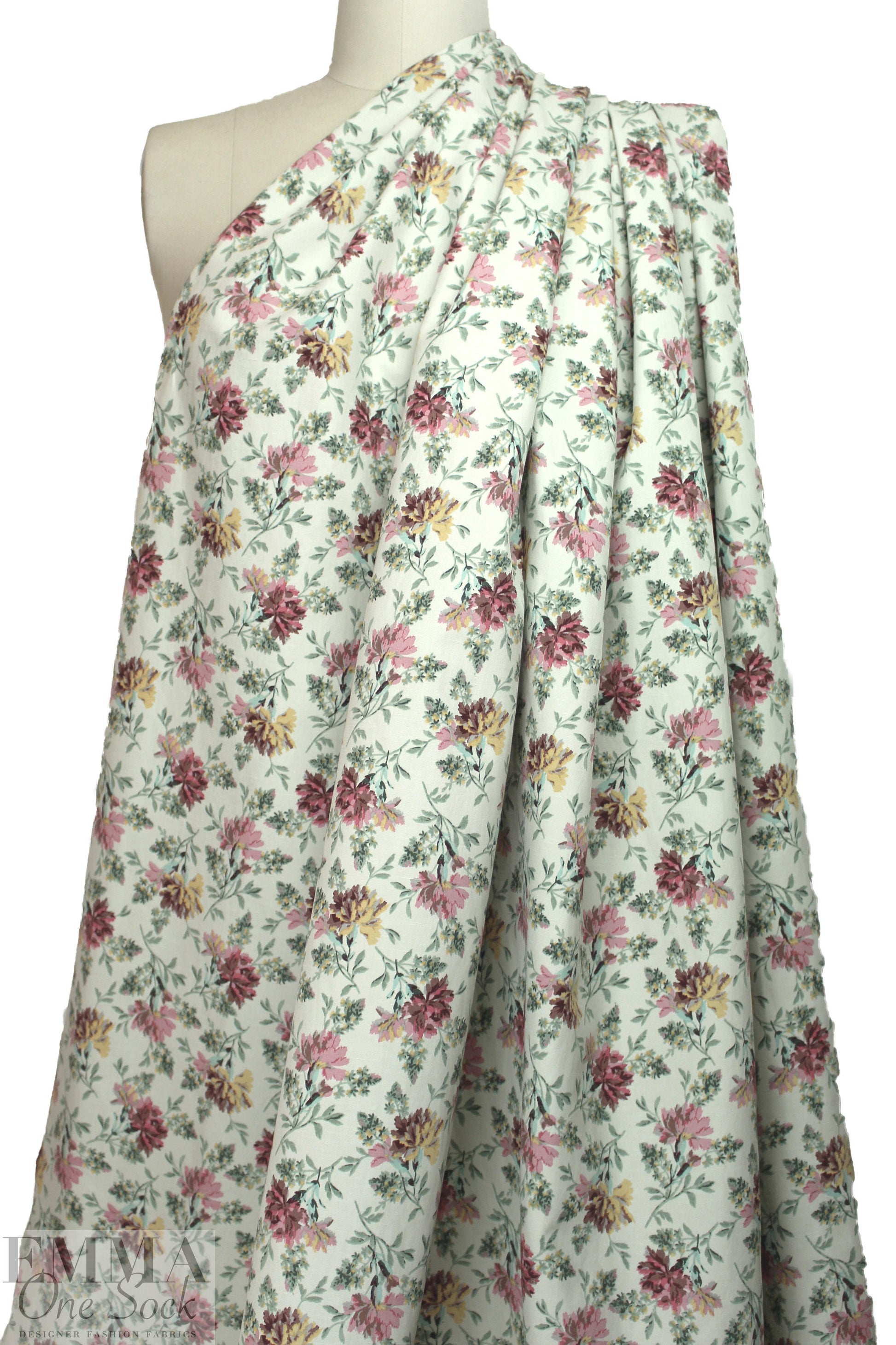 Rebecca Tay1or vintage bouquets cotton shantung 1.66 yd