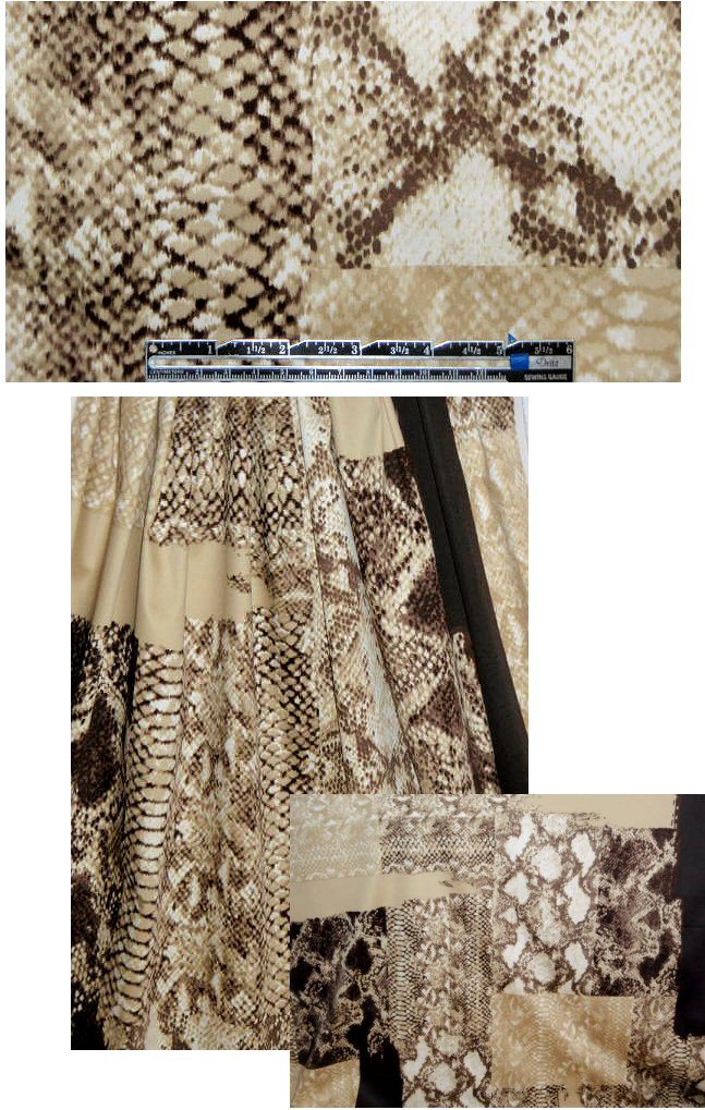 Tahari animal panel sateen, 2 panels, 1.75 yds