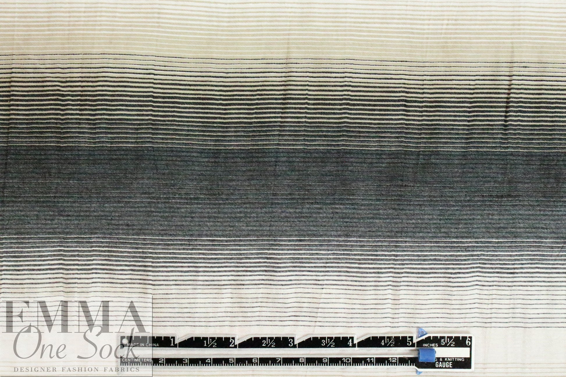 Italian cotton ombre' stripe woven - driftwood/gray