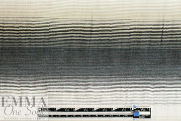 Italian cotton ombre' stripe woven - driftwood/gray