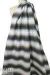 Italian cotton ombre' stripe woven - driftwood/gray