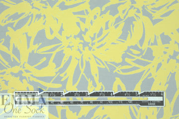 Italian cotton poplin - lemon/cool gray silhouette .5 yds