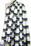 Italian bold ribbon graphic cotton sateen