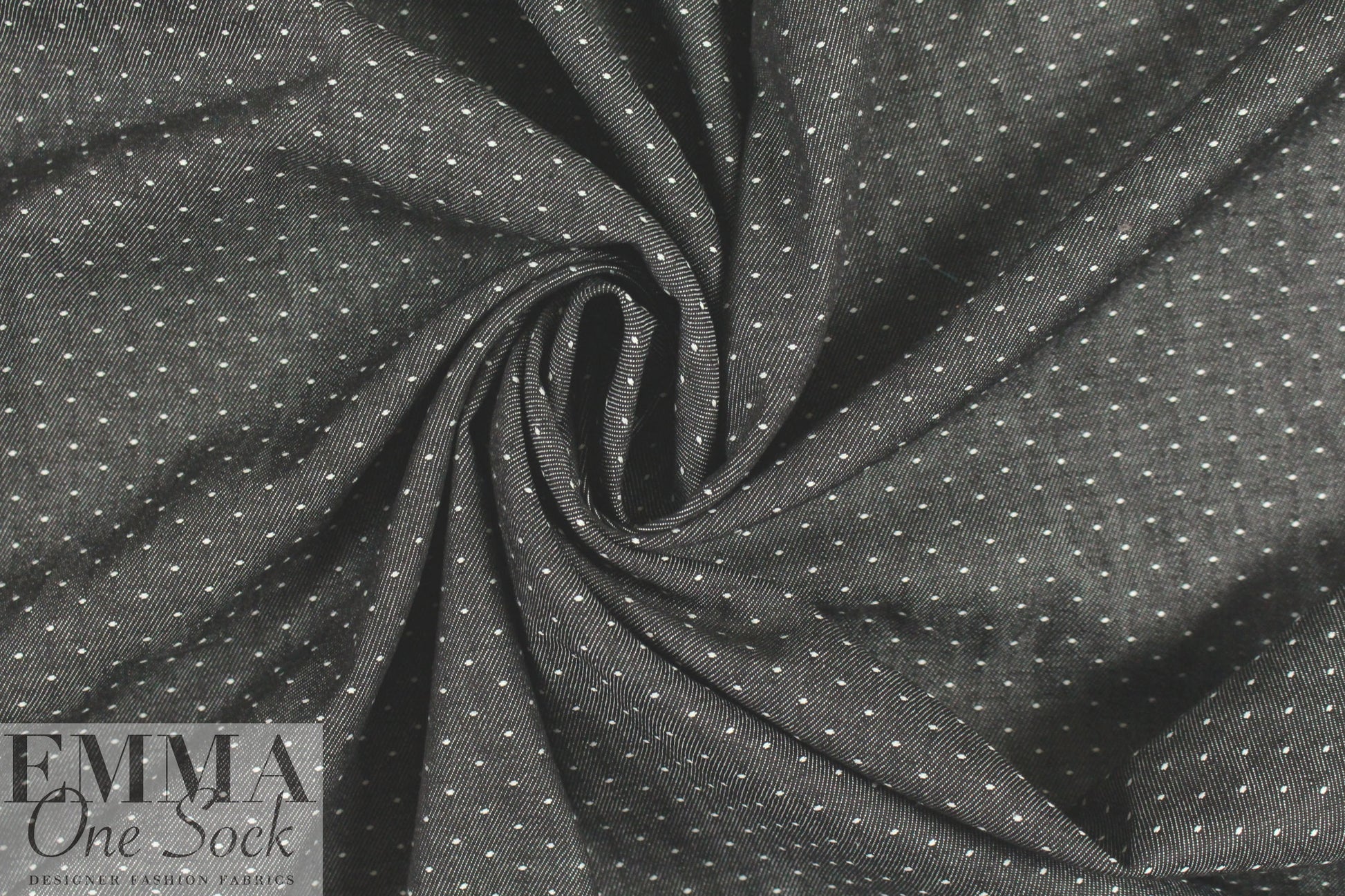 Zer0 + Maria Cornej0 jacquard dot cotton/viscose denim