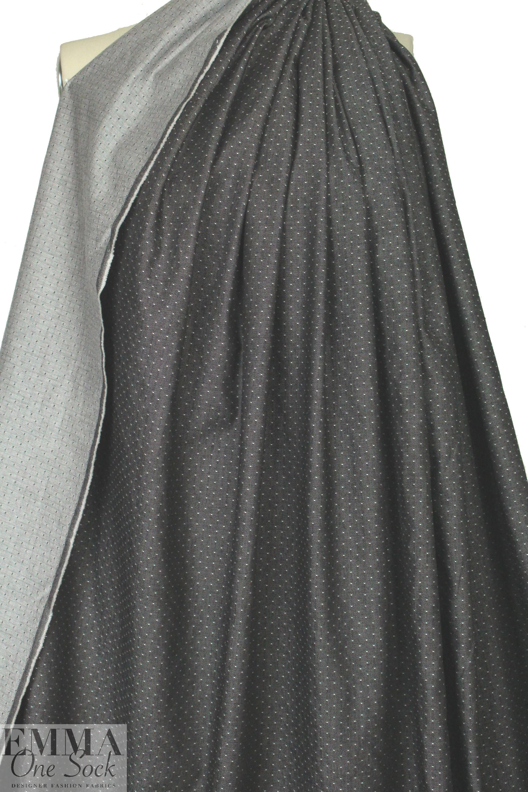 Zer0 + Maria Cornej0 jacquard dot cotton/viscose denim 1 yard
