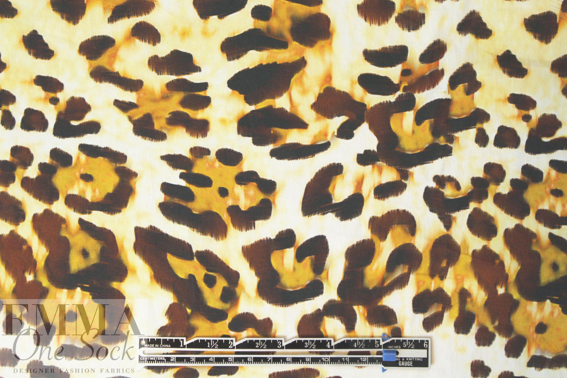 NY designer leopard print cotton shirting