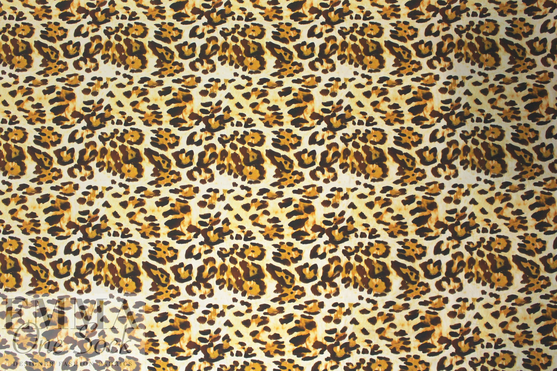 NY designer leopard print cotton shirting 1.625 yd