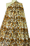 NY designer leopard print cotton shirting 1.625 yd