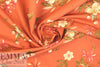 NY designer cotton 'shantung' weave - apricot garden