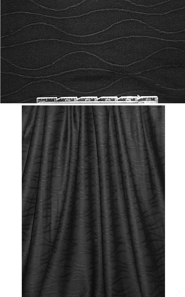 Sara Campbe11 black waves textured cotton knit 1.8 yds
