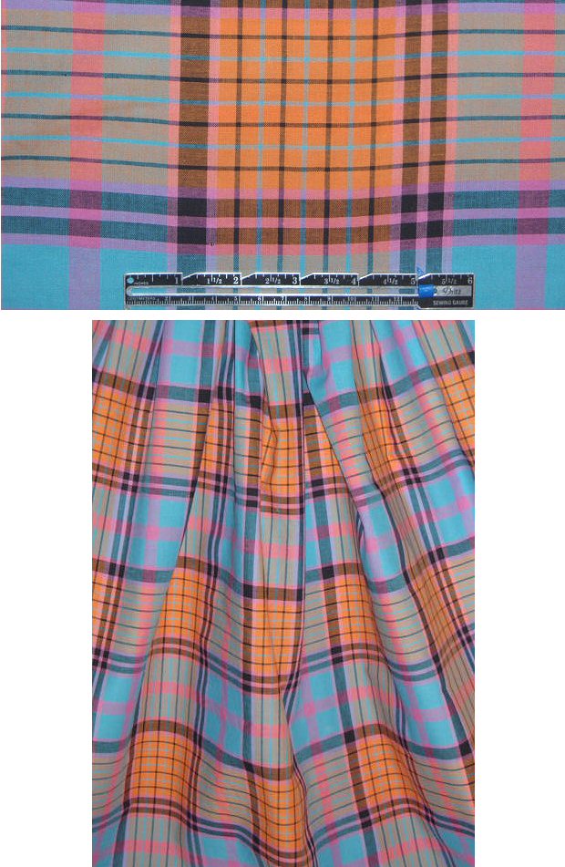 NY designer pretty yarn-dyed plaid cotton lawn