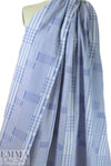 NY designer yarn-dyed blue patch cotton shirting .875 yds