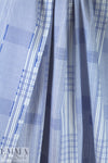 NY designer yarn-dyed blue patch cotton shirting