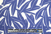 NY designer blue leaf print cotton woven