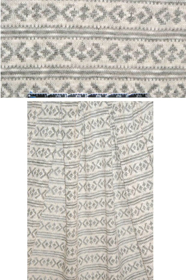 Burning T0rch fairisle cotton sweater - cream/gray