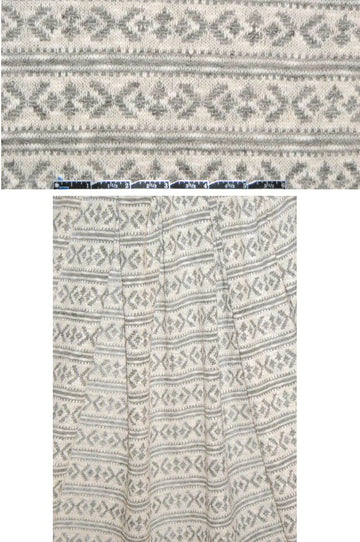 Burning T0rch fairisle cotton sweater - cream/gray